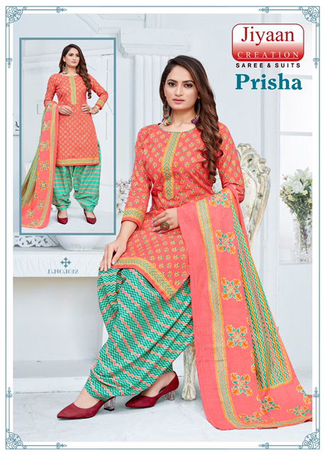 Jiyaan Prisha 1 Casual Wear Wholesale Dress Material Collection